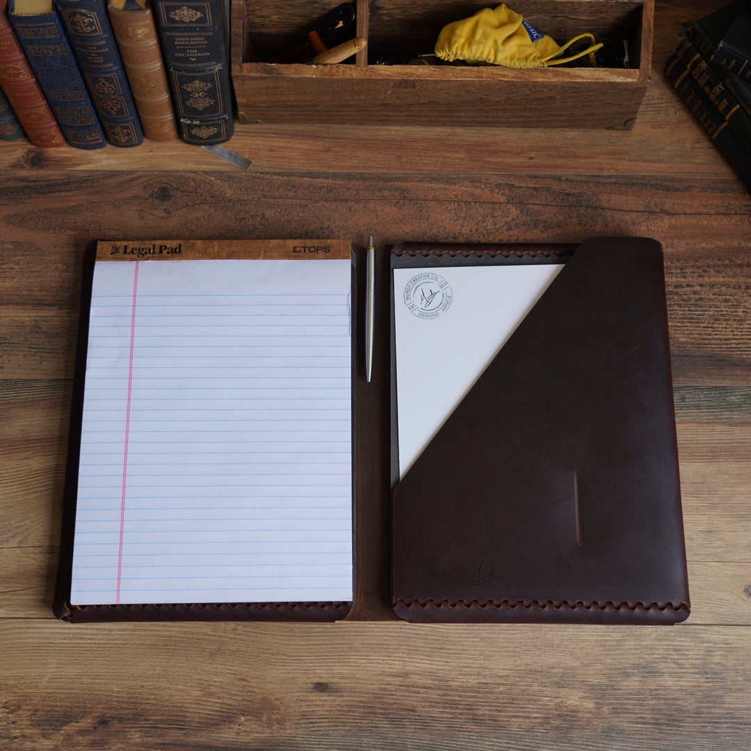 Left-Handed - Executive Cut - Refillable Leather Folio