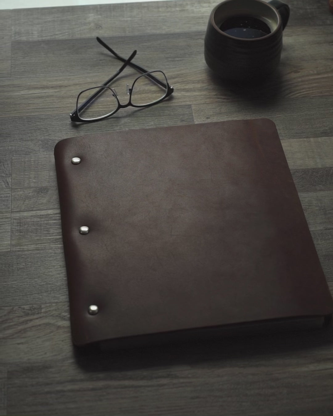 Wide Cut - Refillable Leather Binder