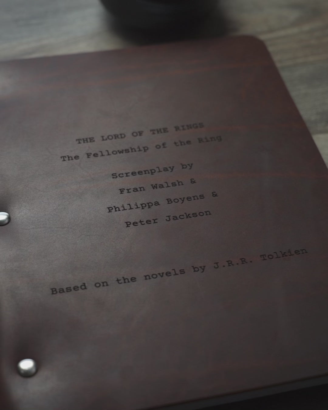 Script Cut - Refillable Leather Binder