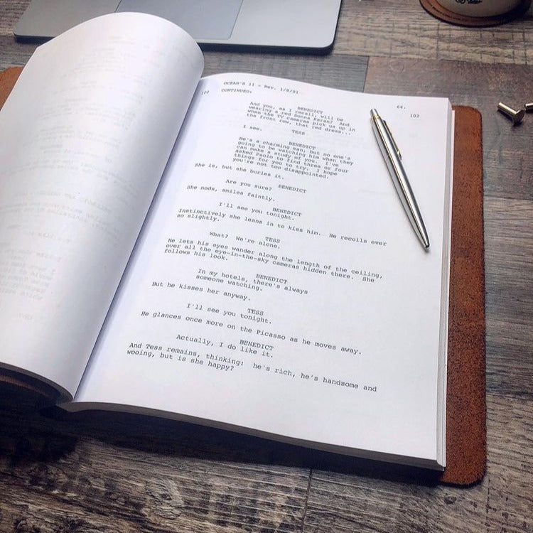 Leather Script Script Cut - Refillable Leather Binder – Murdy Creative Co.