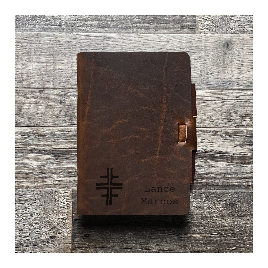 Custom Mini Cut - Refillable Leather Journal