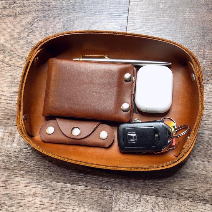 Leather Key Valet Tray