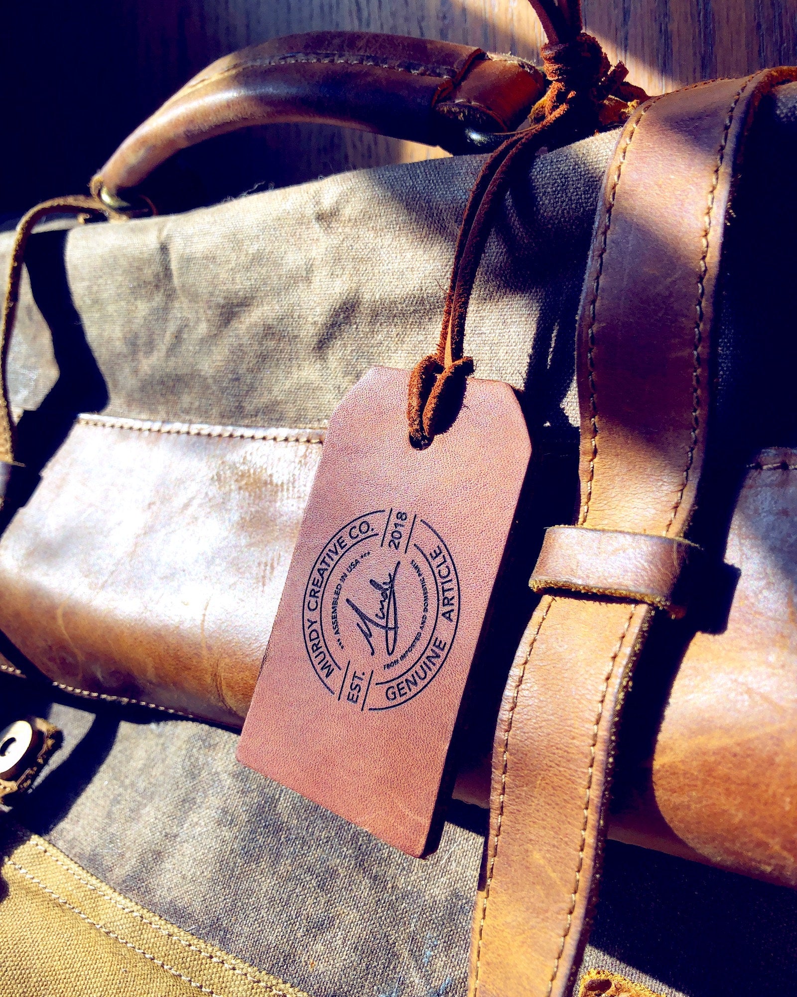 Custom Leather Bag Tag – Murdy Creative Co.