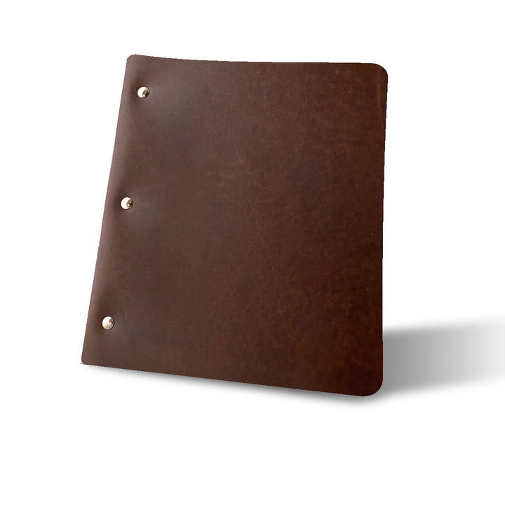 Custom Wide Cut - Refillable Leather Binder