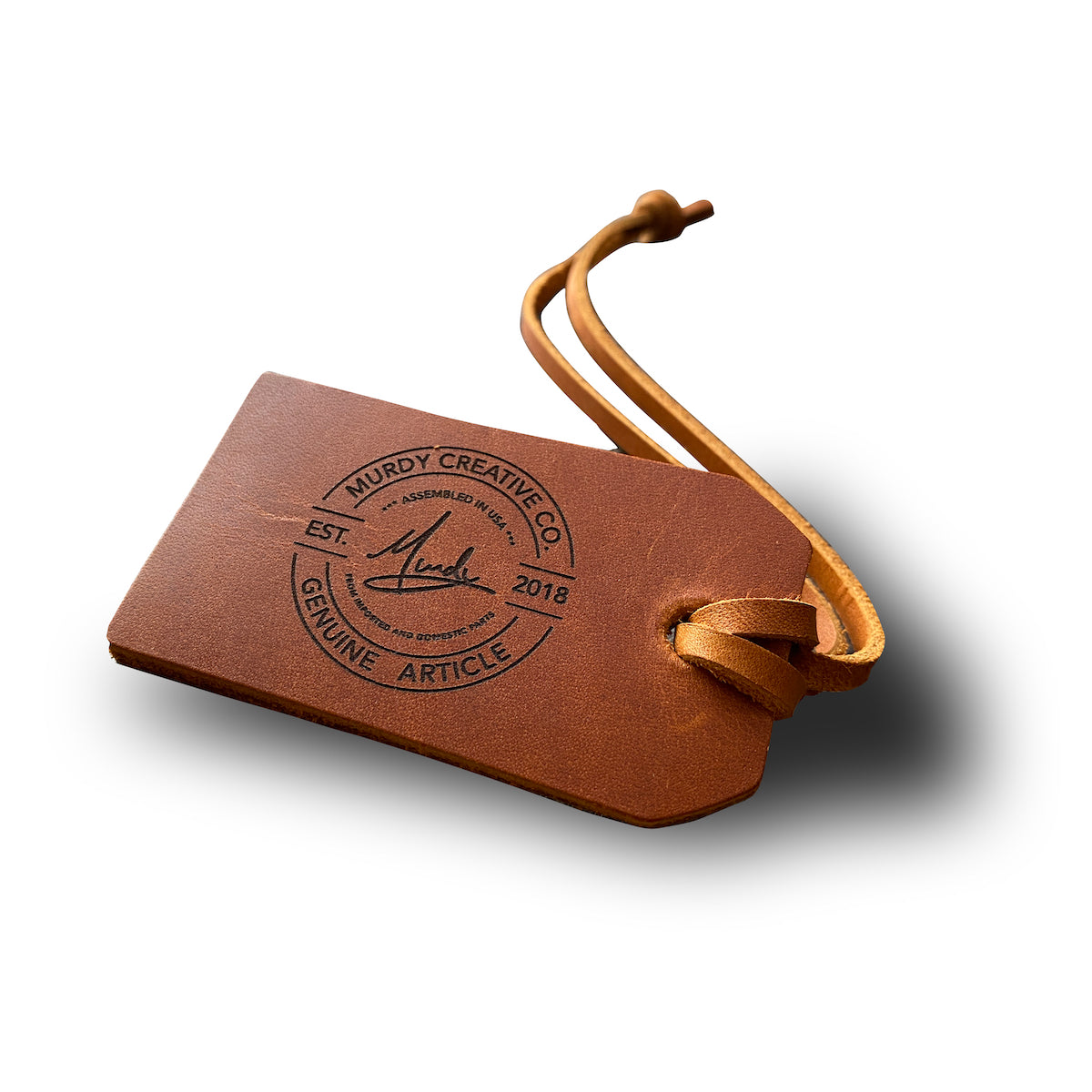 Custom Leather Bag Tag Murdy Creative Co