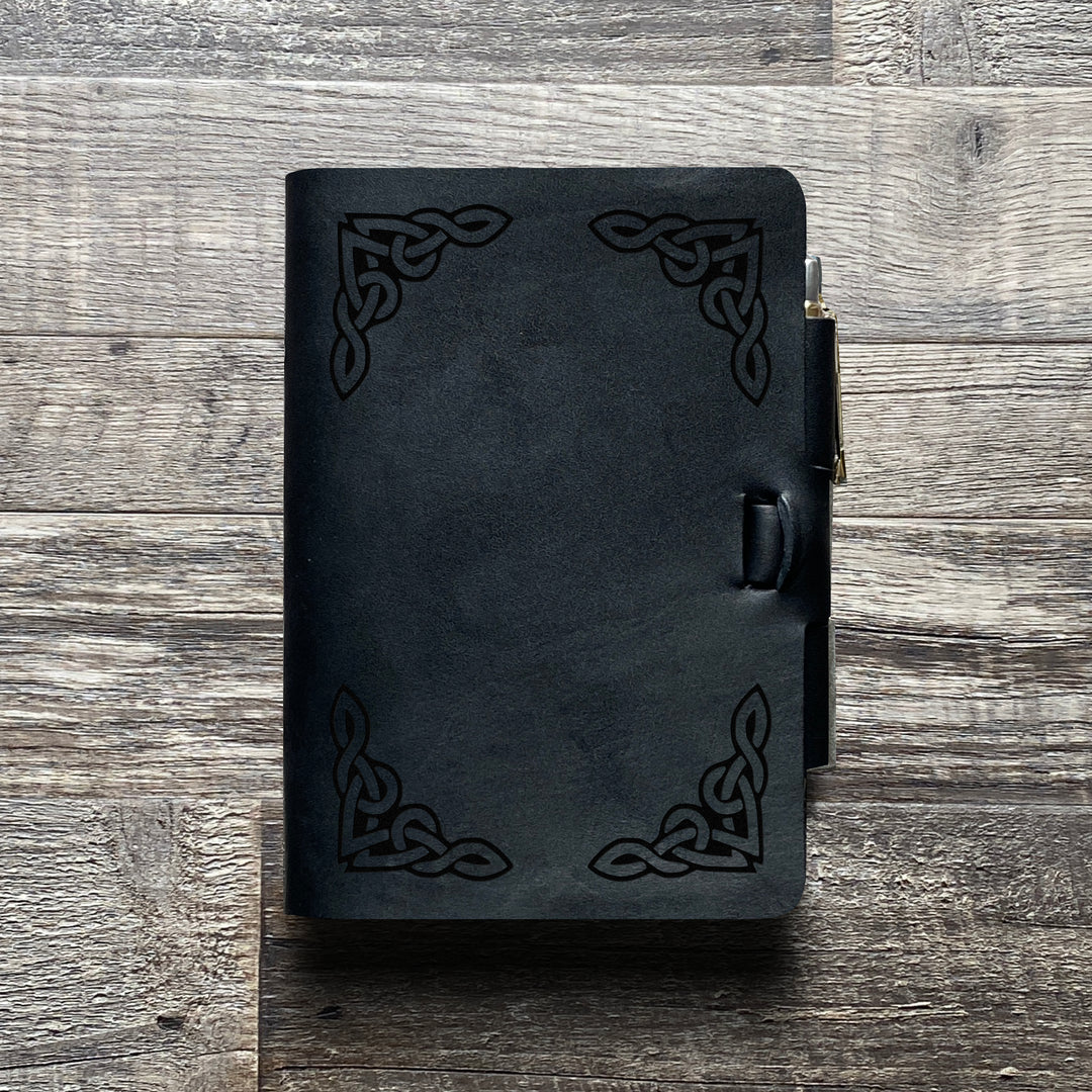 Celtic Corners - Pre-Engraved - Refillable Leather Journals