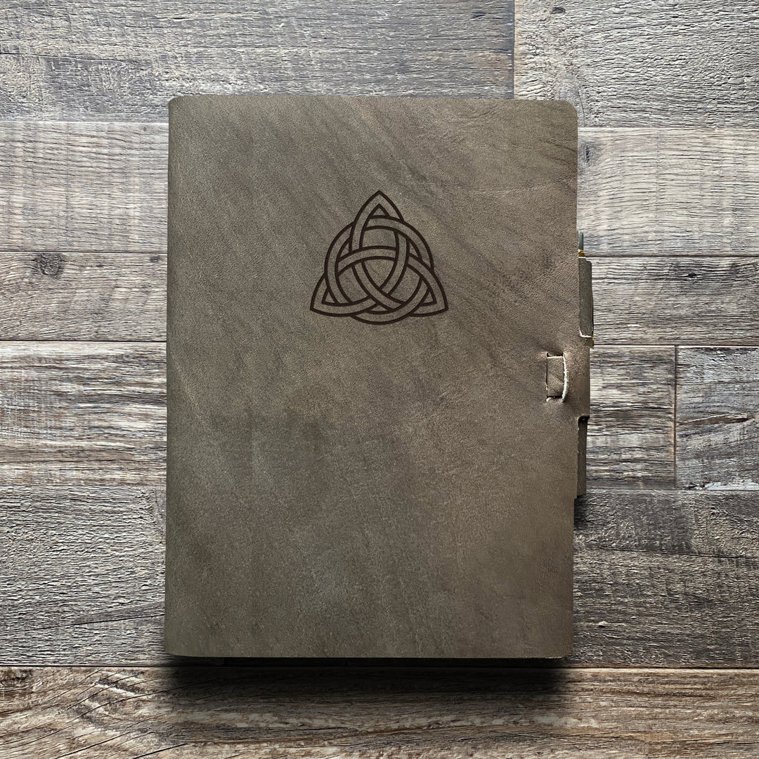 Celtic Bible - Pre-Engraved - Metric Cut Refillable Leather Journal