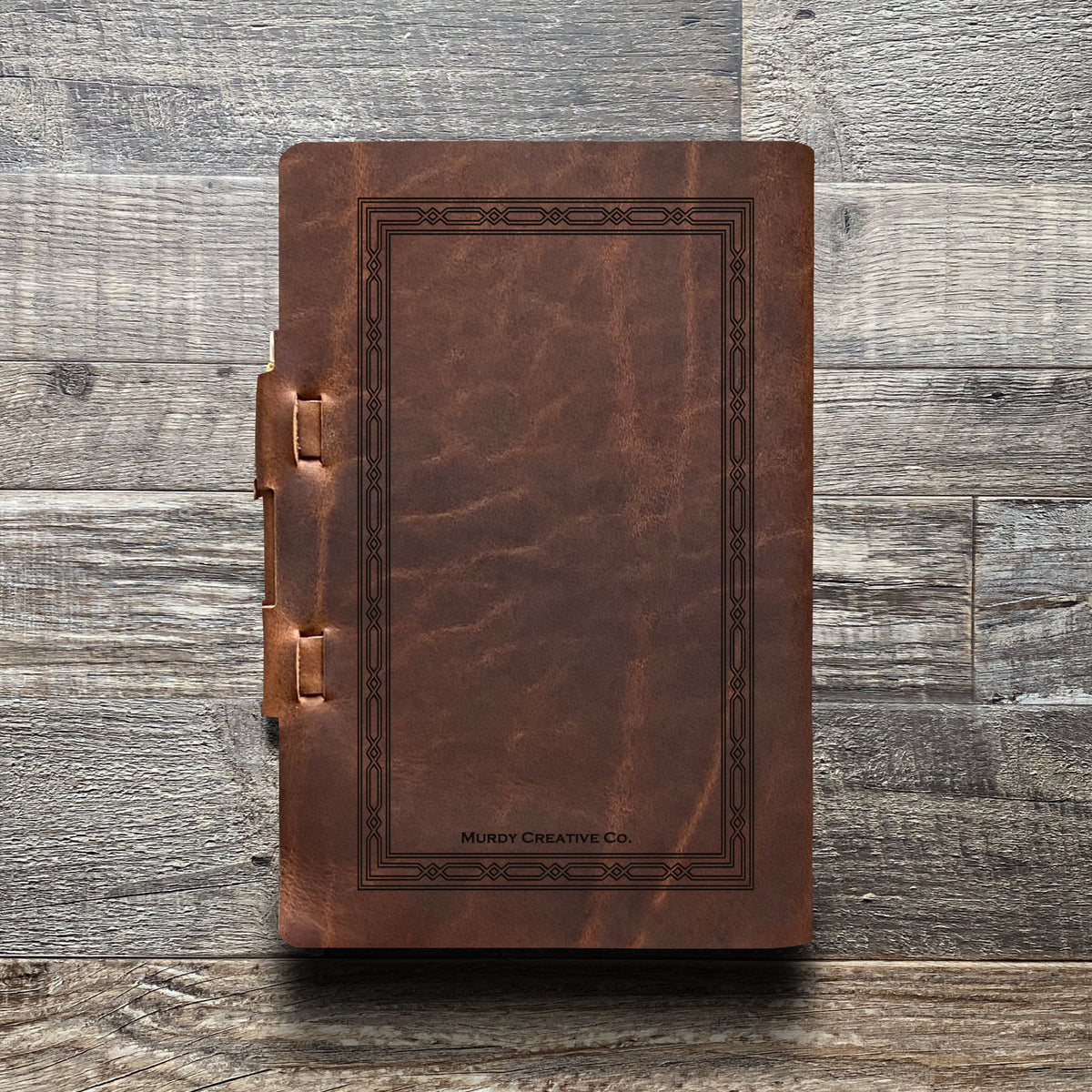 Classic Weave - Engraving Design - Refillable Leather Journals