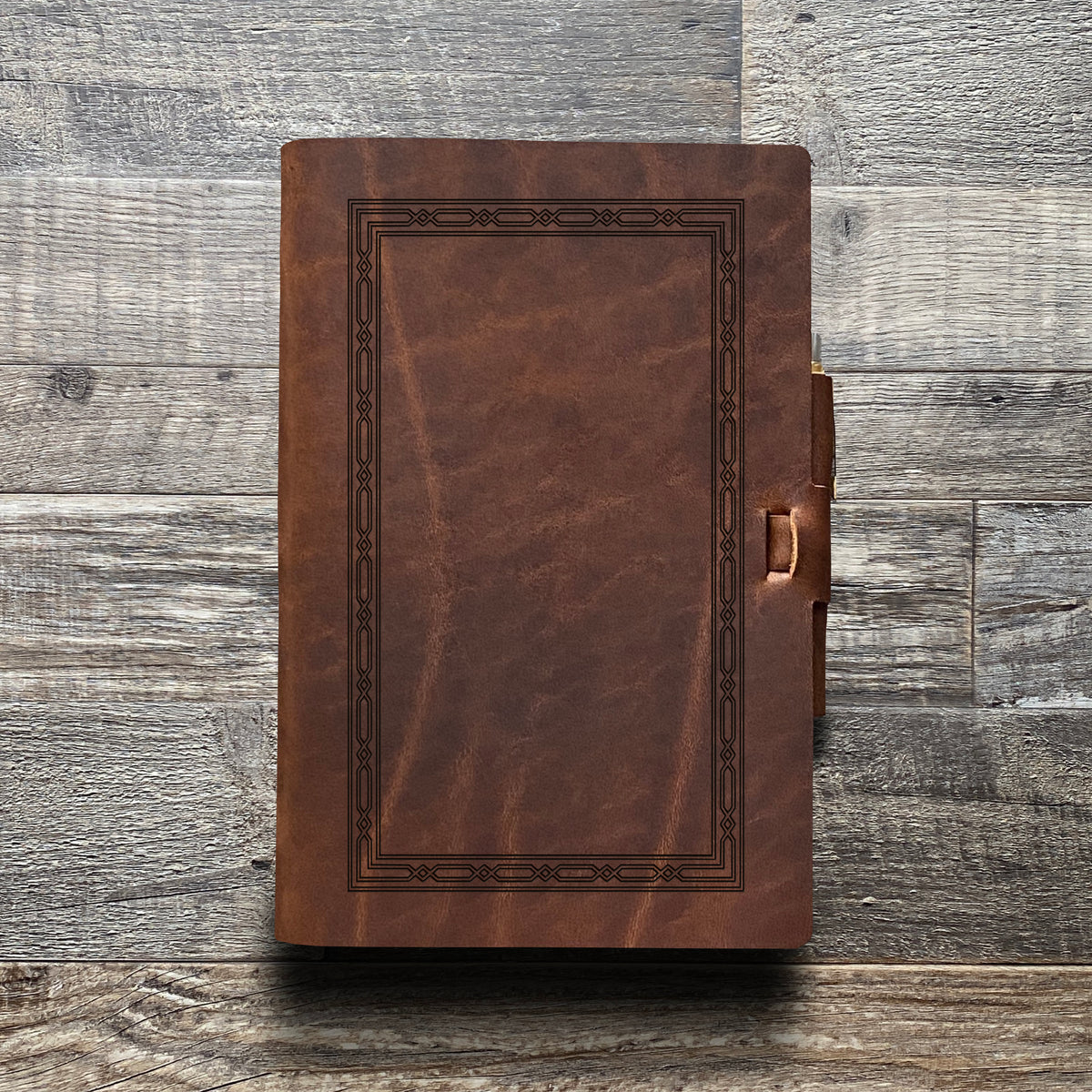 Classic Weave - Engraving Design - Refillable Leather Journals