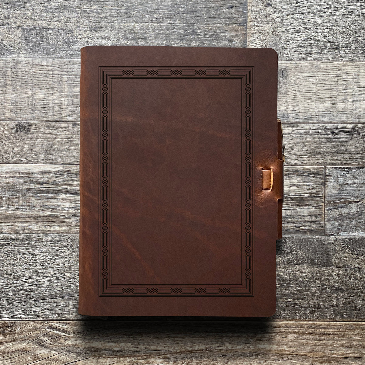 Classic Weave - Engraving Design - Refillable Leather Journals