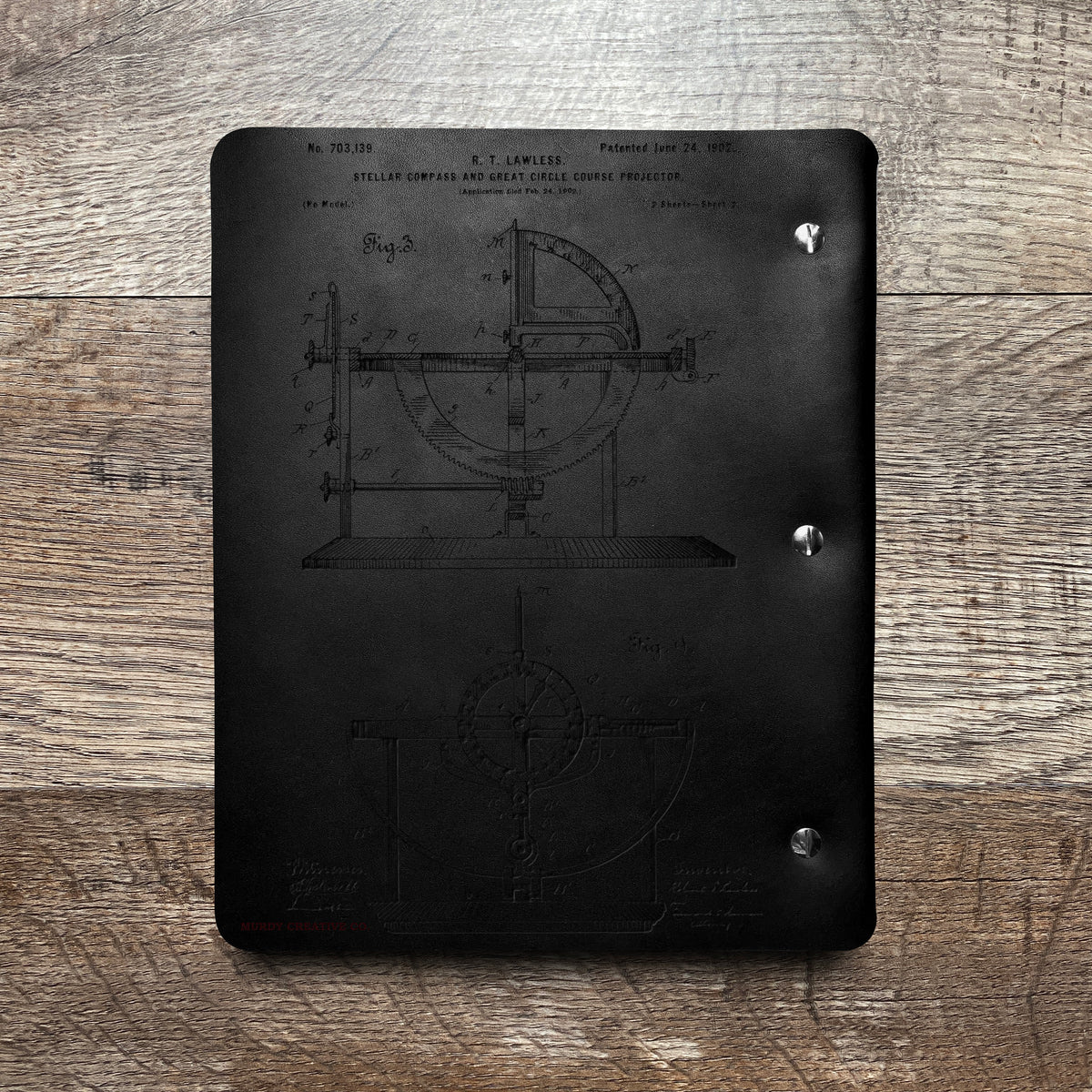 Compass - Engraving Design - Refillable Leather Binders