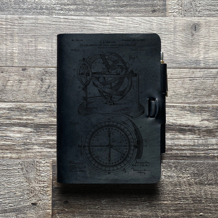 Compass - Pre-Engraved - Refillable Leather Journals