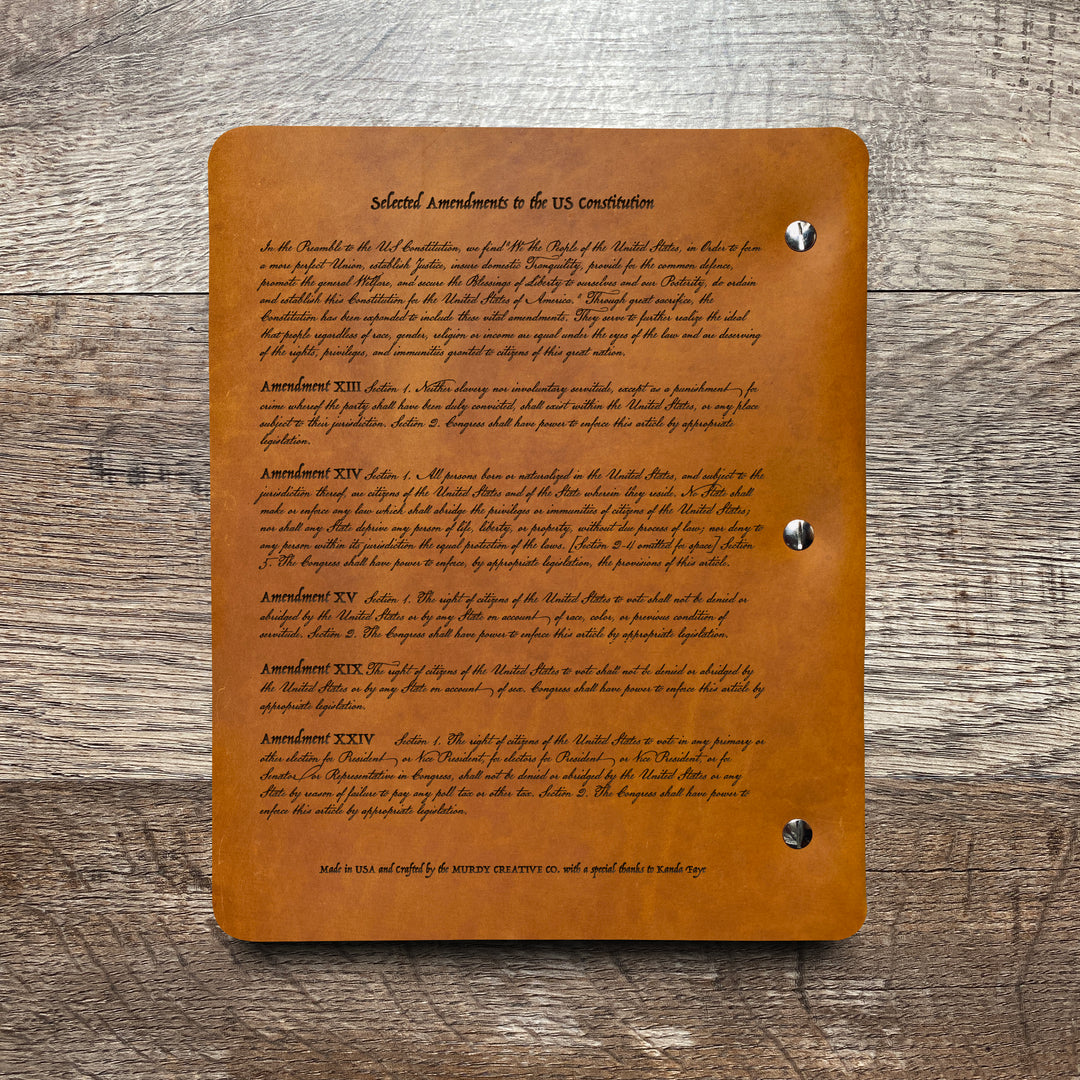 Constitution - Pre-Engraved - Refillable Leather Binders