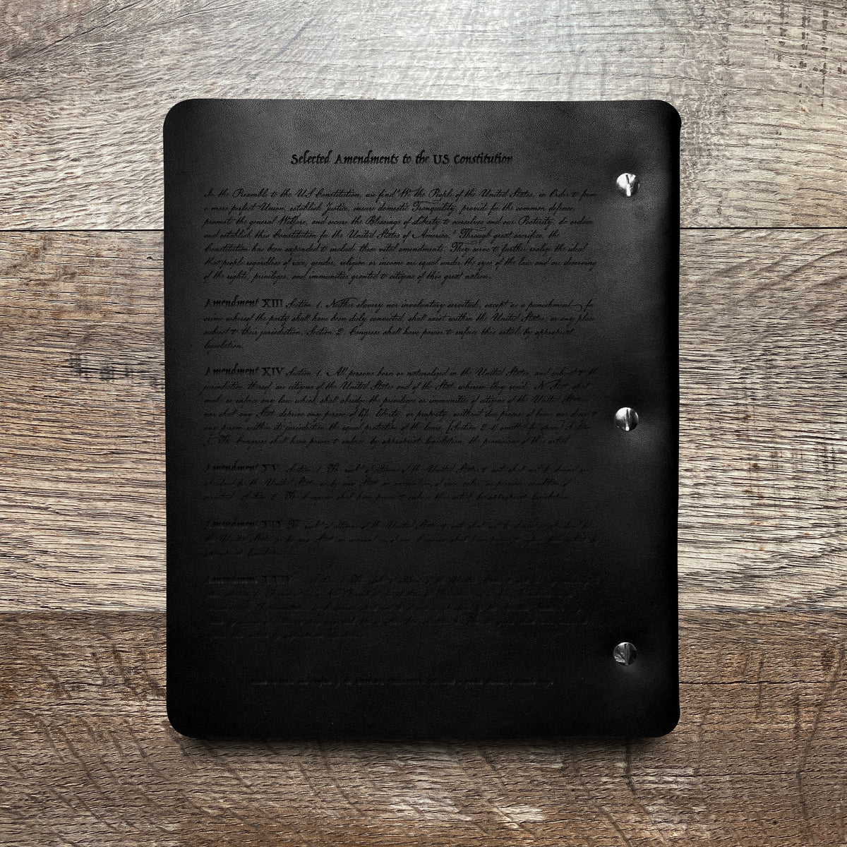 Constitution - Engraving Design - Refillable Leather Binders