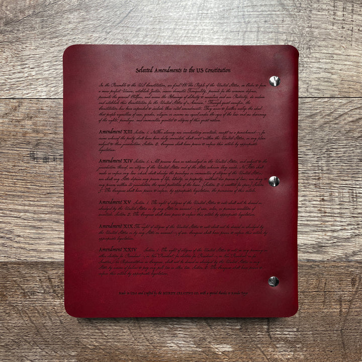 Constitution - Pre-Engraved - Refillable Leather Binders