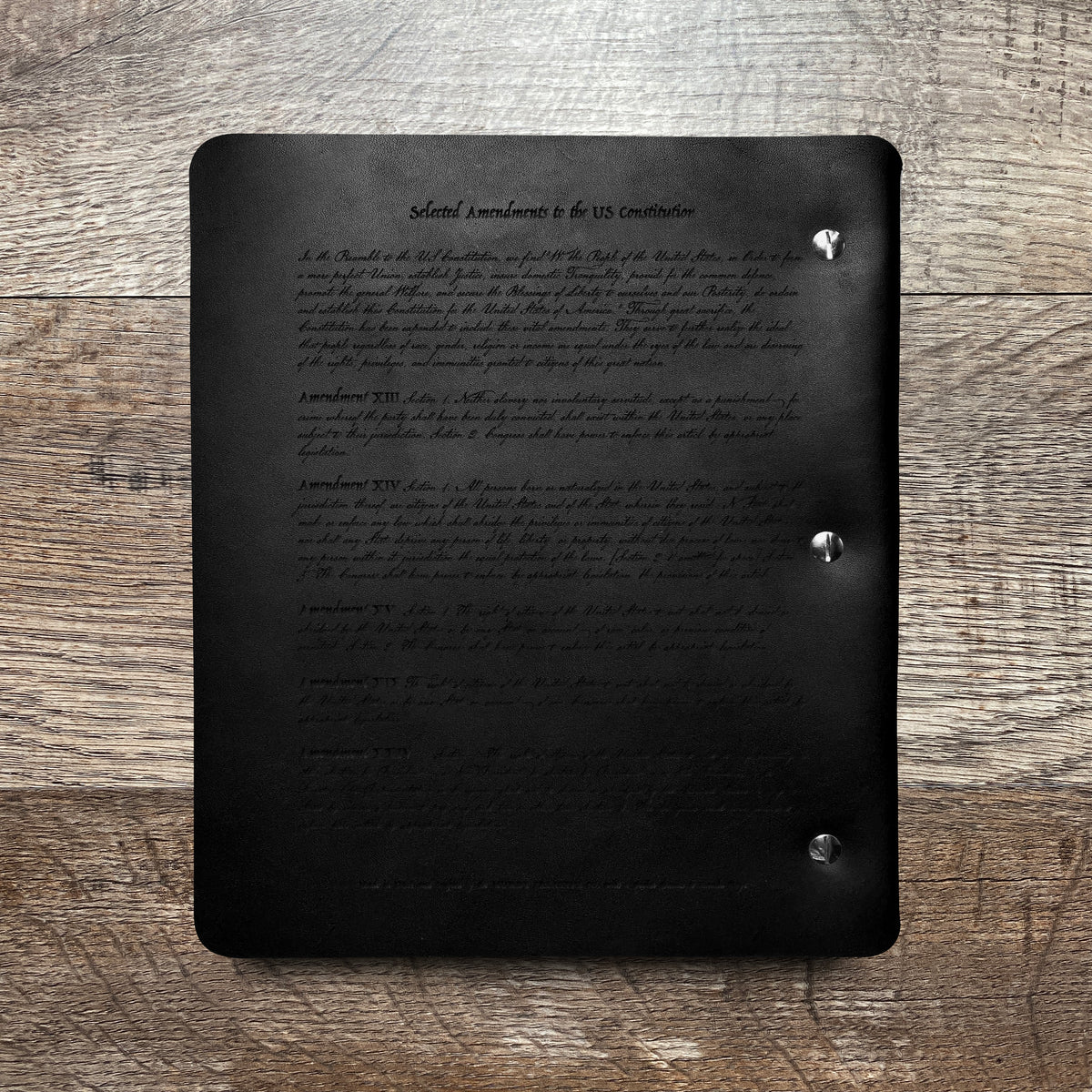 Constitution - Engraving Design - Refillable Leather Binders