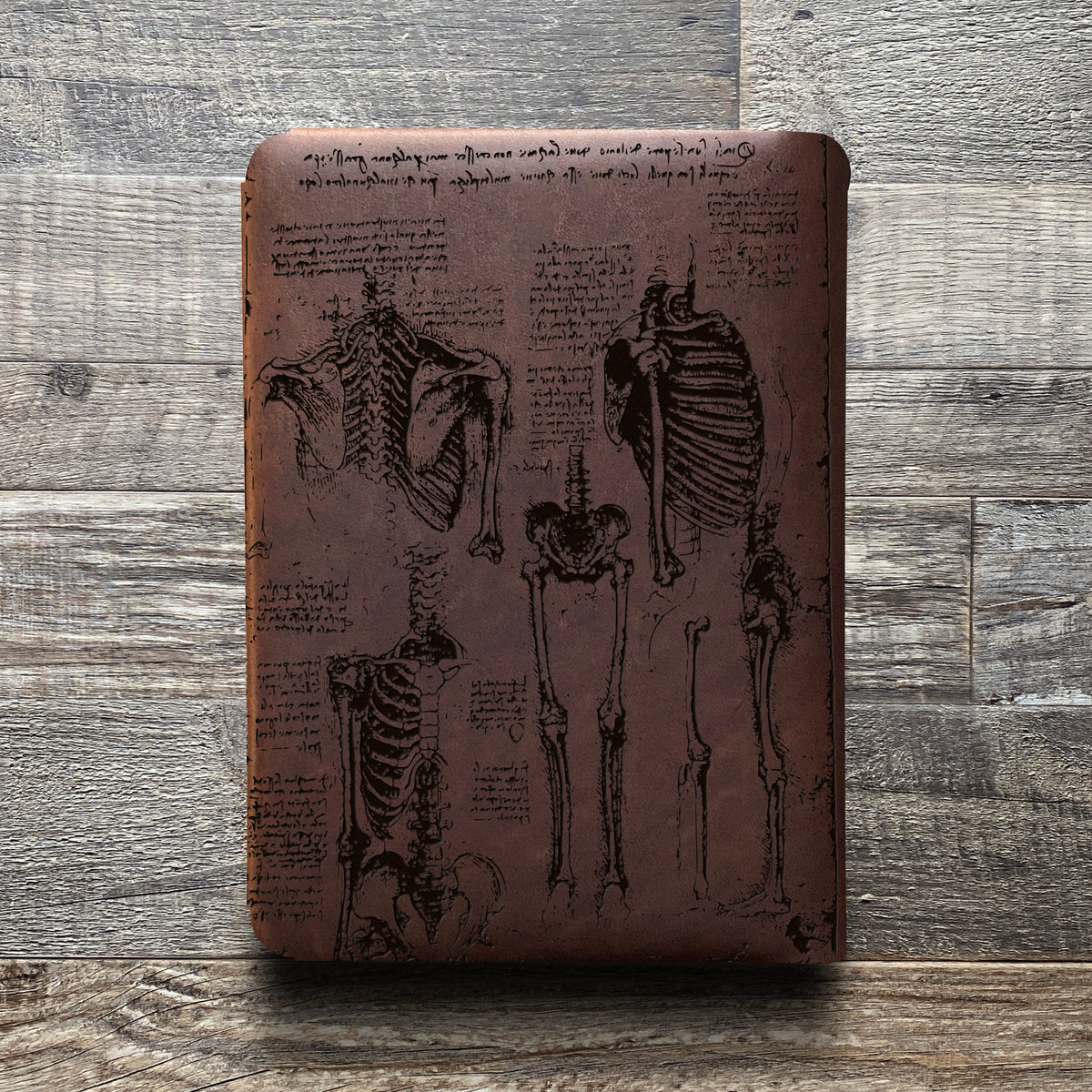 Da Vinci - Anatomy - Engraving Design - Refillable Leather Folios