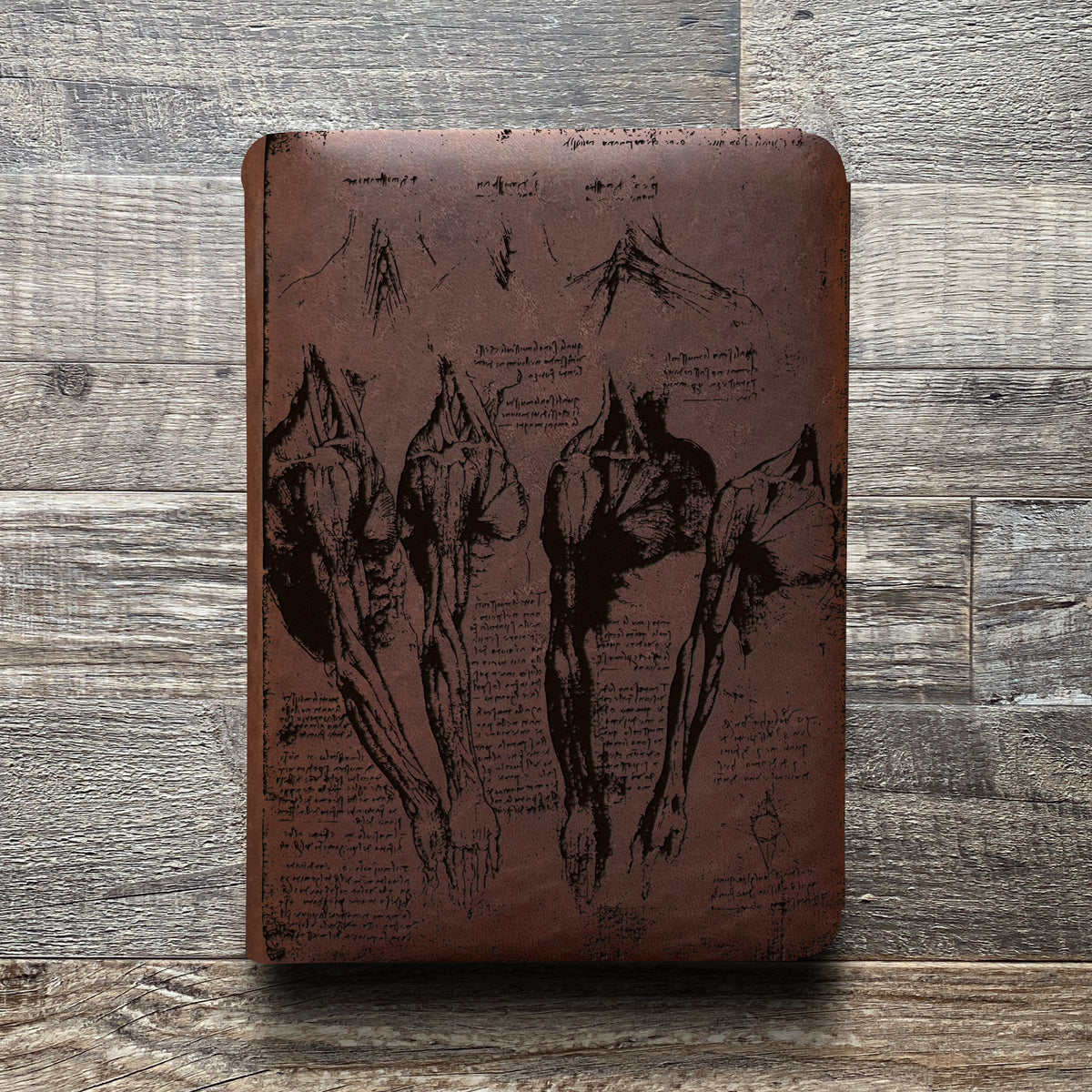 Da Vinci - Anatomy - Engraving Design - Refillable Leather Folios