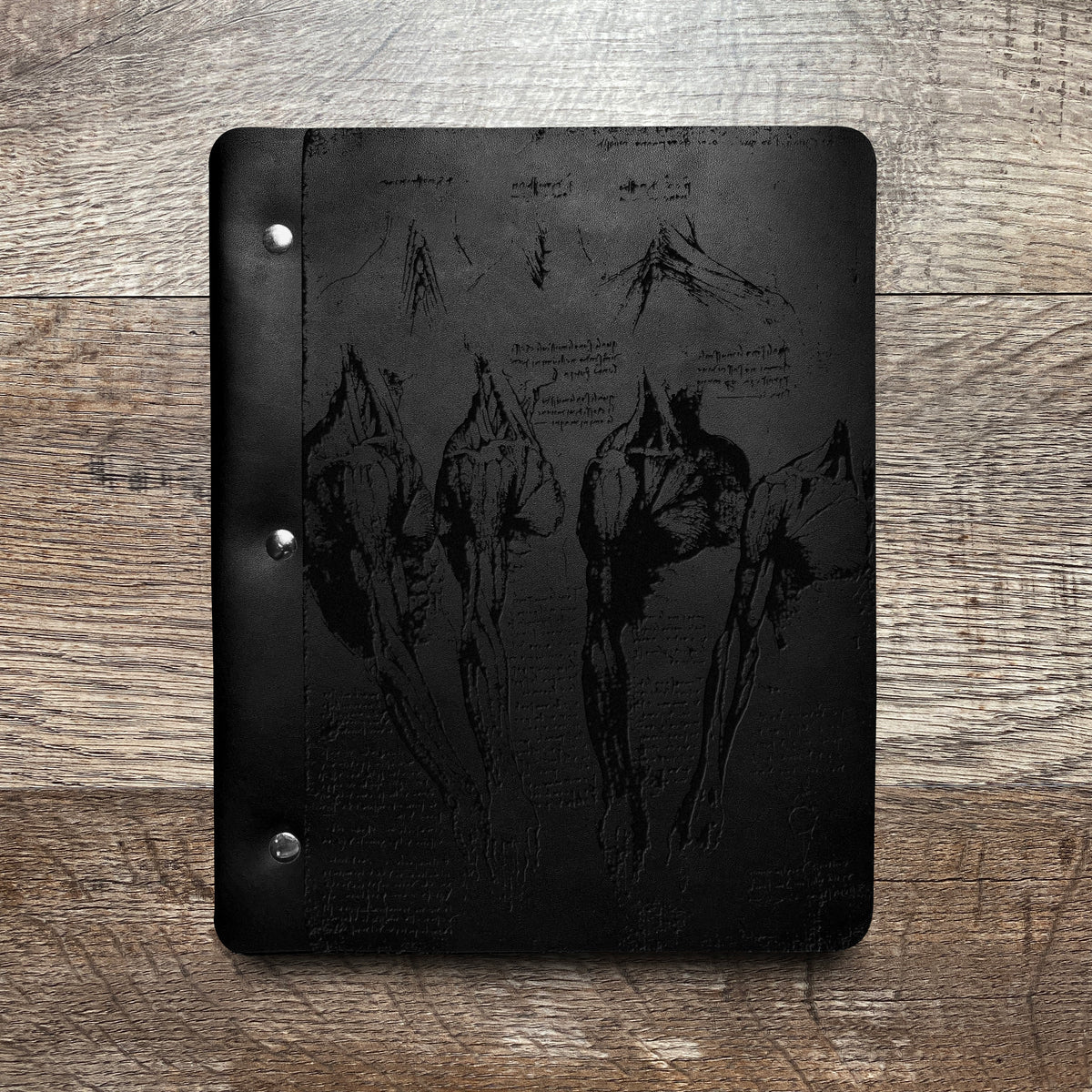 Da Vinci - Anatomy - Engraving Design - Refillable Leather Binders