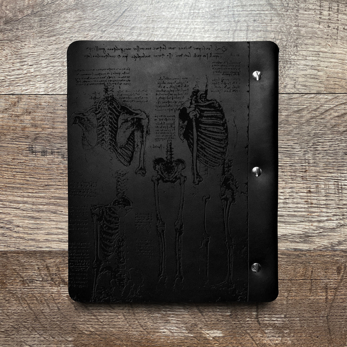 Da Vinci - Anatomy - Engraving Design - Refillable Leather Binders
