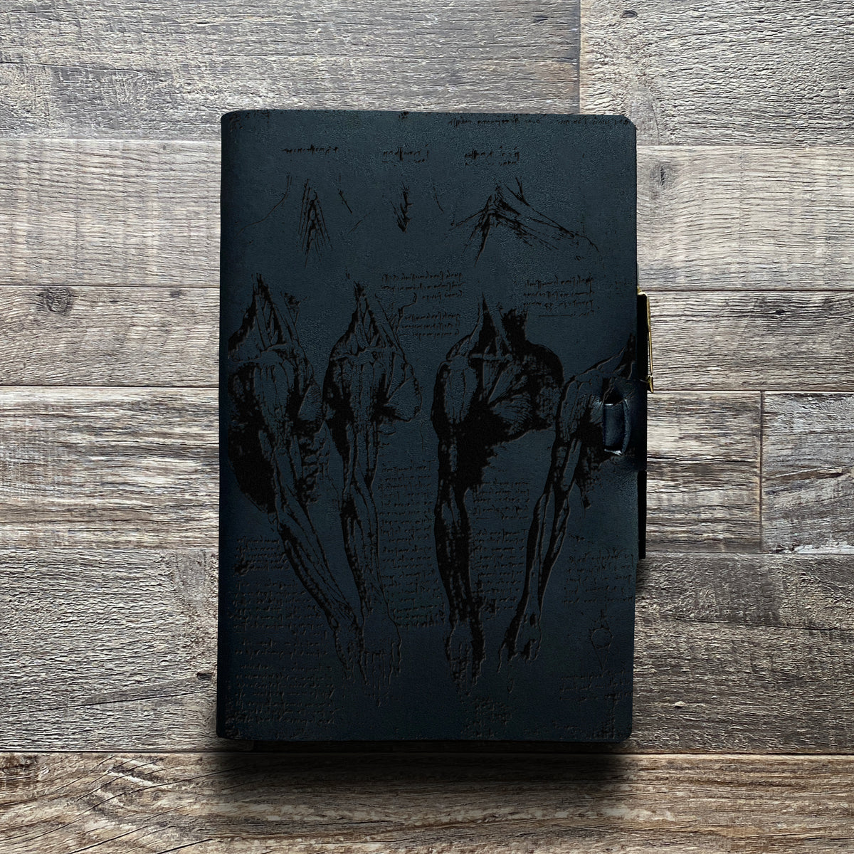 Da Vinci - Anatomy - Engraving Design - Refillable Leather Journals