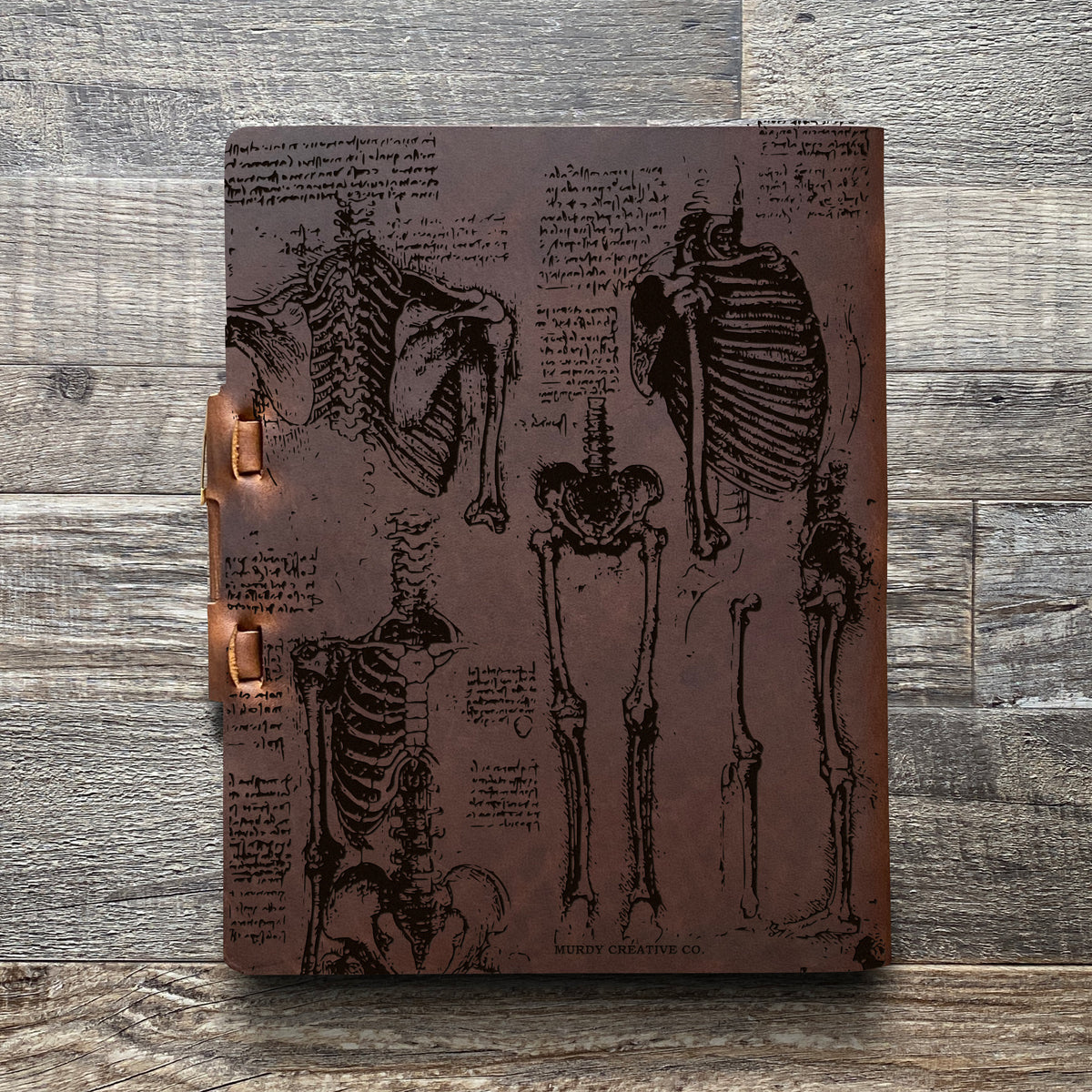 Da Vinci - Anatomy - Engraving Design - Refillable Leather Journals