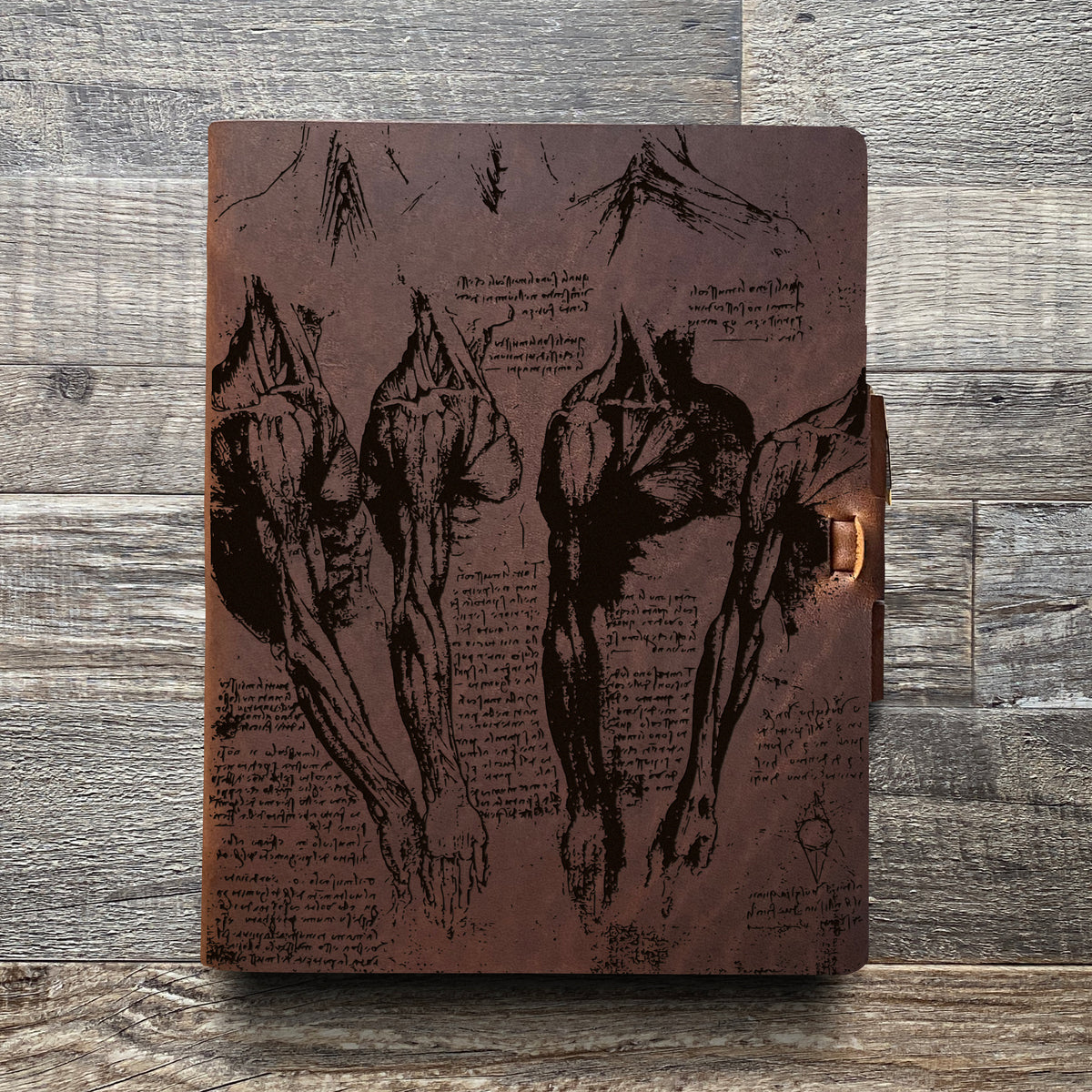 Da Vinci - Anatomy - Engraving Design - Refillable Leather Journals