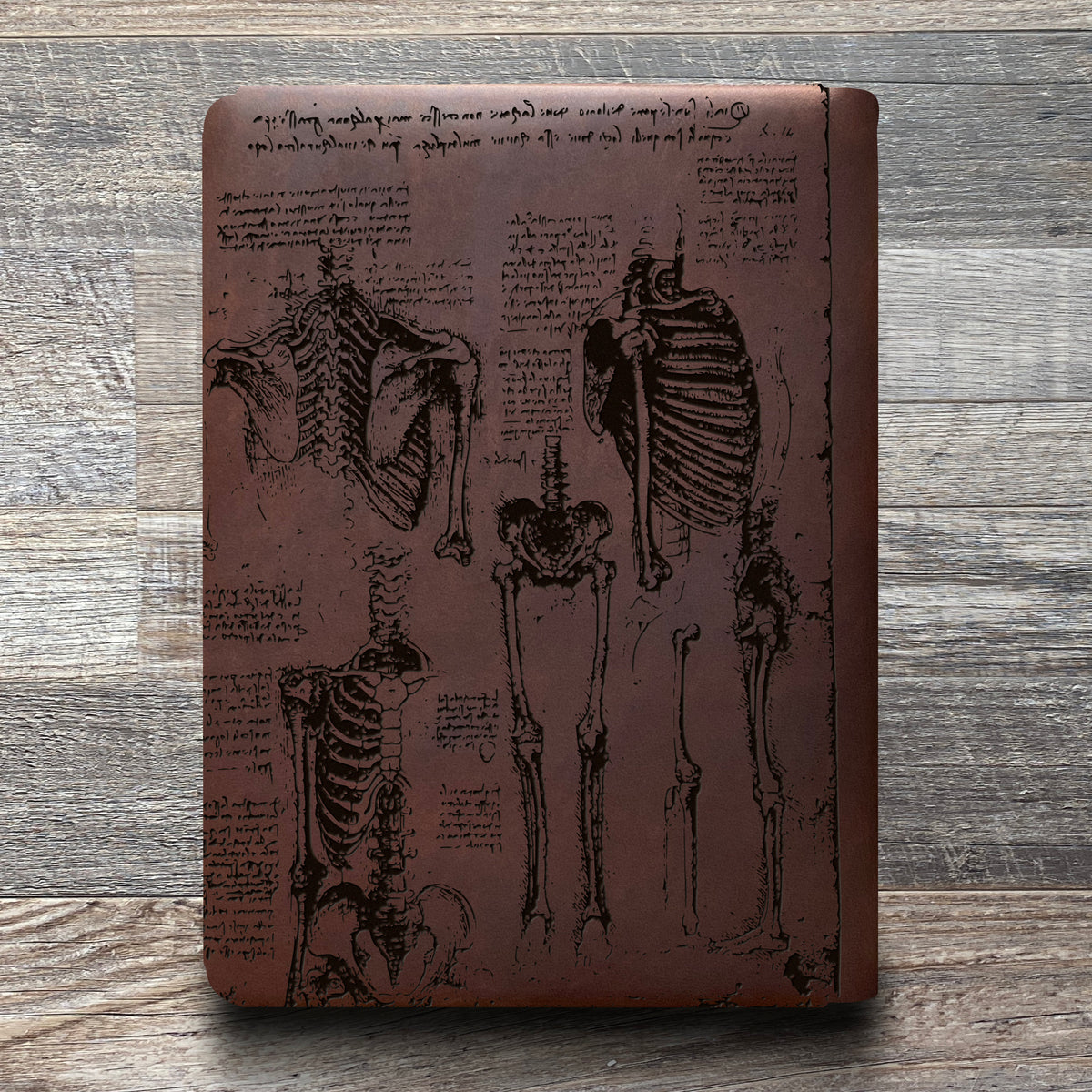 Da Vinci - Anatomy - Engraving Design - Refillable Leather Folios