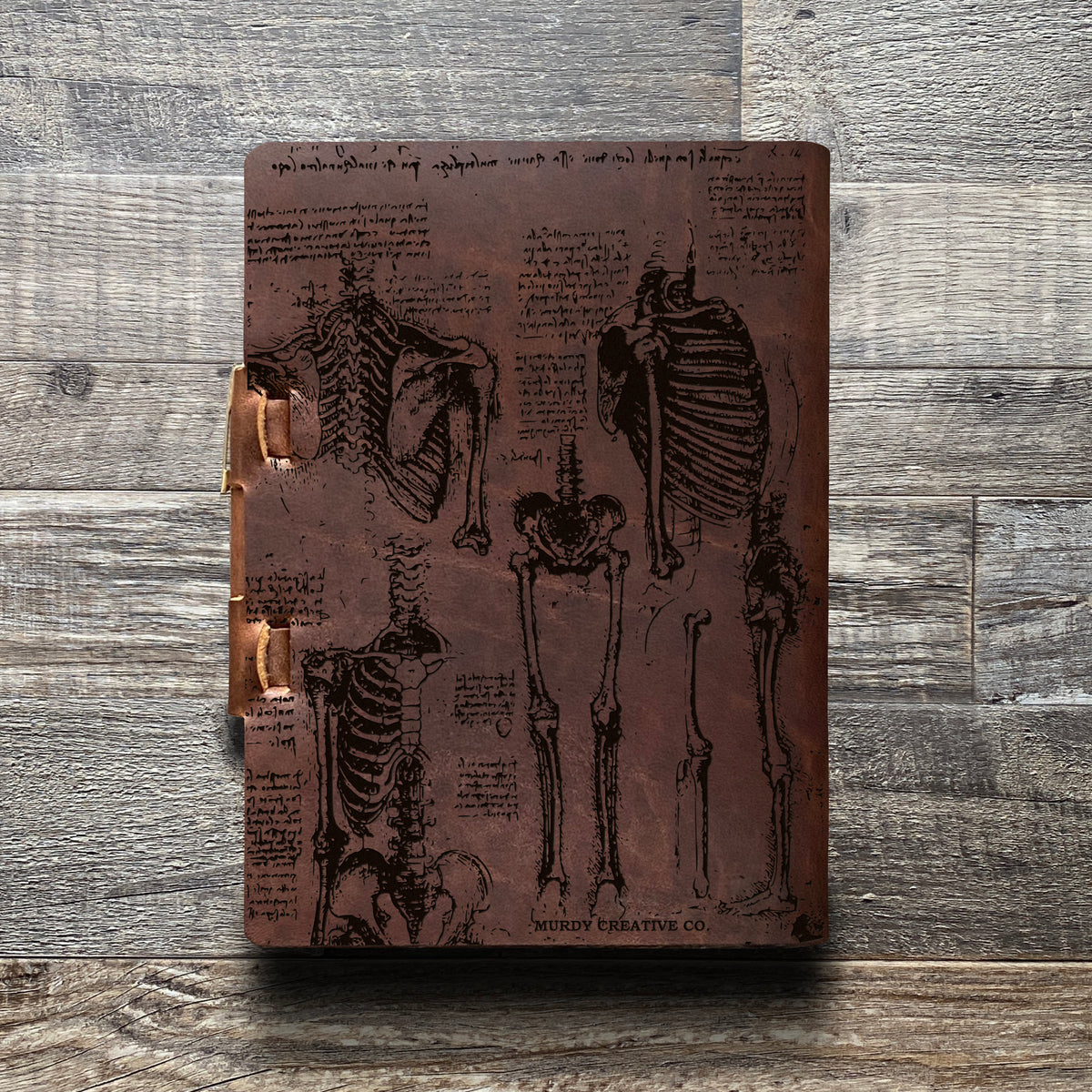 Da Vinci - Anatomy - Engraving Design - Refillable Leather Journals