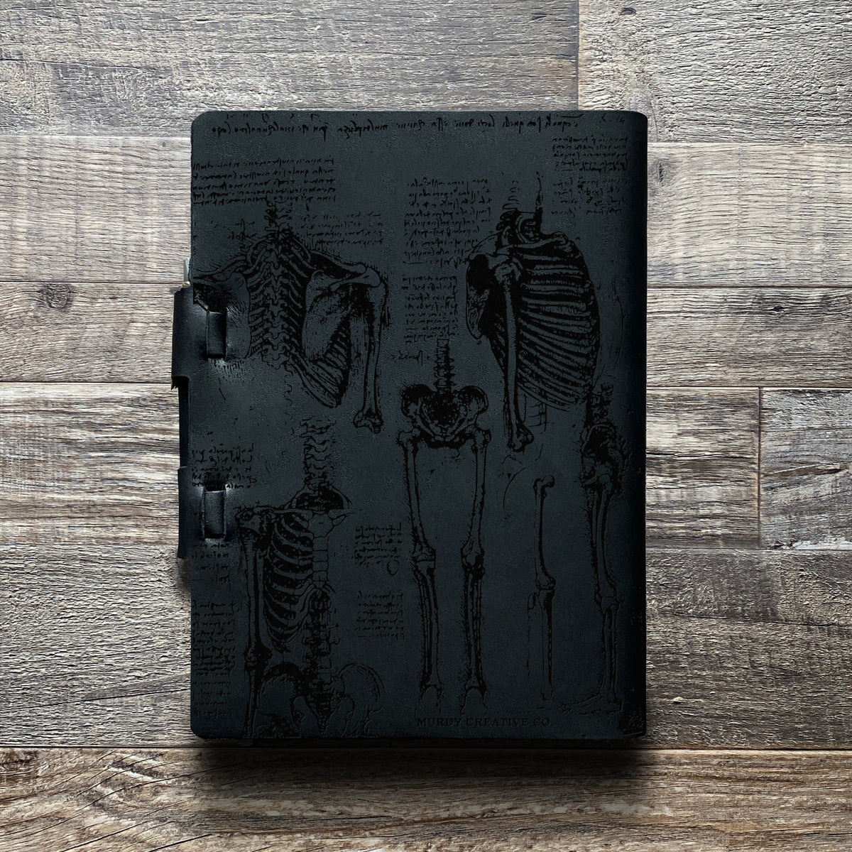 Da Vinci - Anatomy - Engraving Design - Refillable Leather Journals