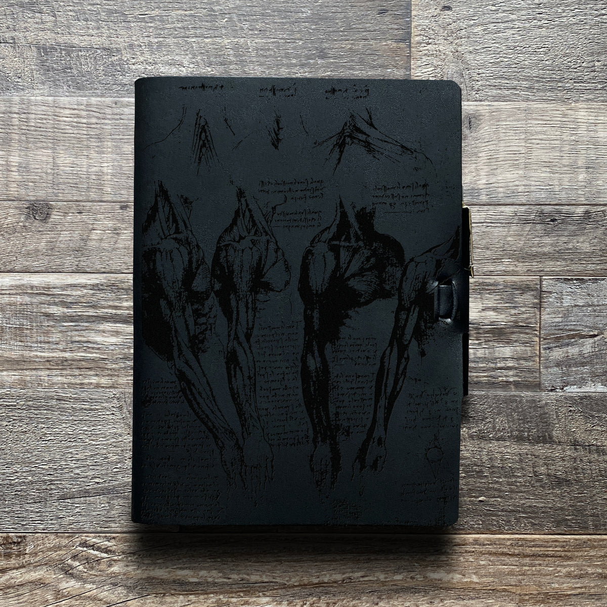 Da Vinci - Anatomy - Engraving Design - Refillable Leather Journals