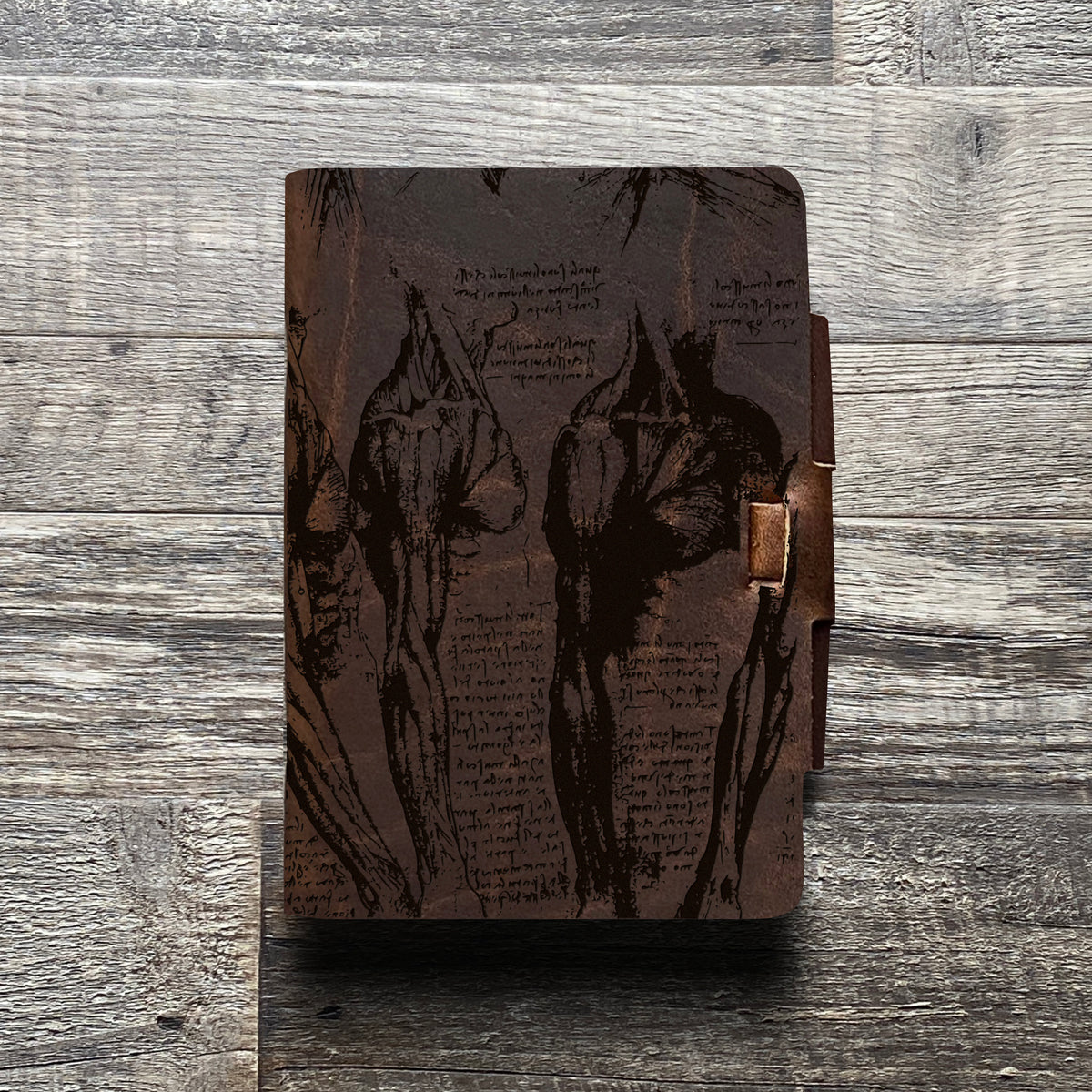 Da Vinci - Anatomy - Engraving Design - Refillable Leather Journals