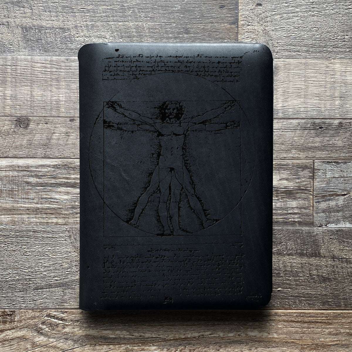 Da Vinci - Vitruvian - Engraving Design - Refillable Leather Folios