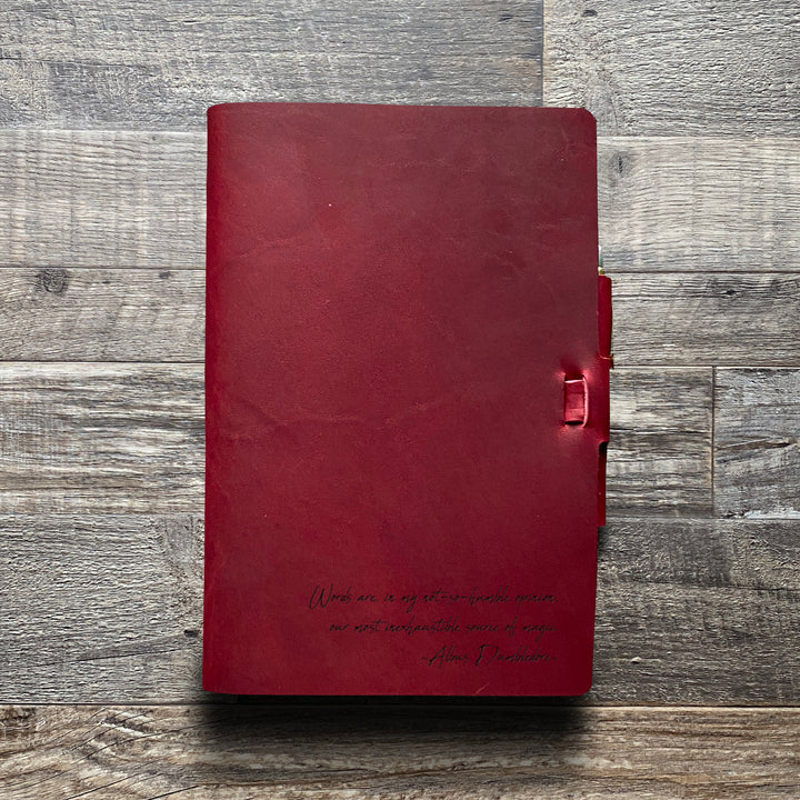 Dumbledore - Handwriting - Pre-Engraved - Refillable Leather Journals