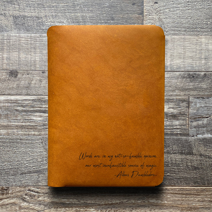 Dumbledore - Handwriting - Pre-Engraved - Refillable Leather Folios