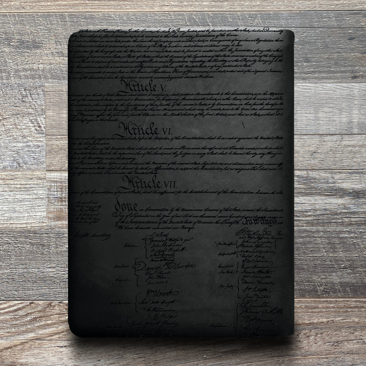 Founding Fathers - Engraving Design - Refillable Leather Folios