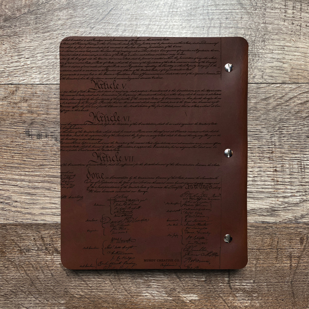 Founding Fathers - Engraving Design - Refillable Leather Binders