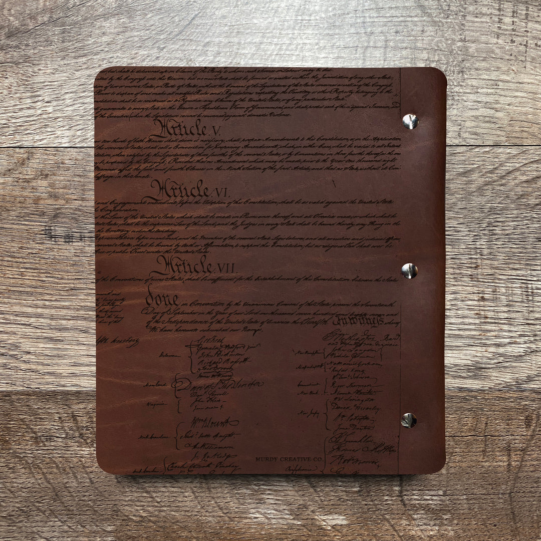 Founding Fathers - Pre-Engraved - Refillable Leather Binders