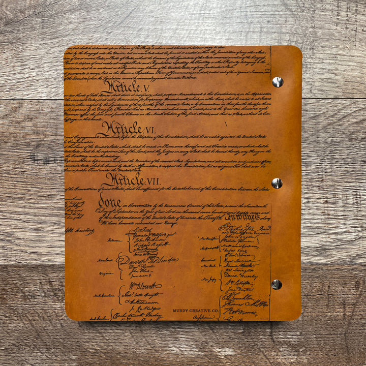 Founding Fathers - Pre-Engraved - Refillable Leather Binders