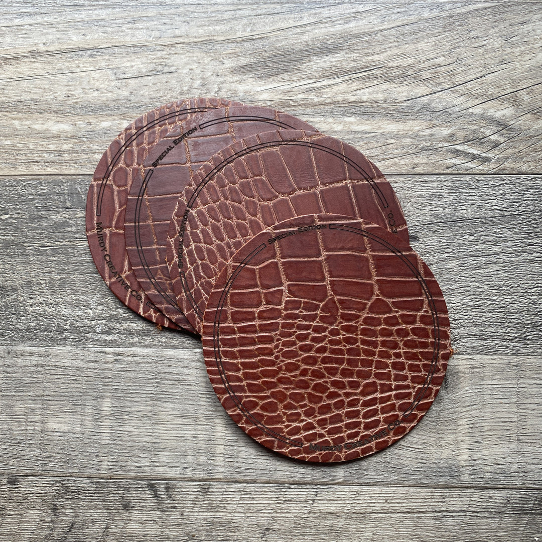 Gator - Special Edition - Leather 4 Coaster Set