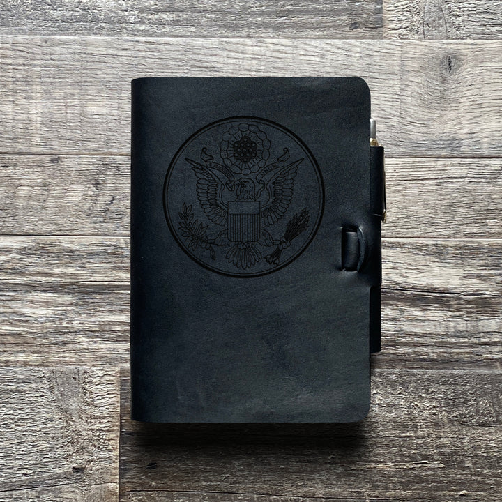 Great Seal - Large - Pre-Engraved - Refillable Leather Journals