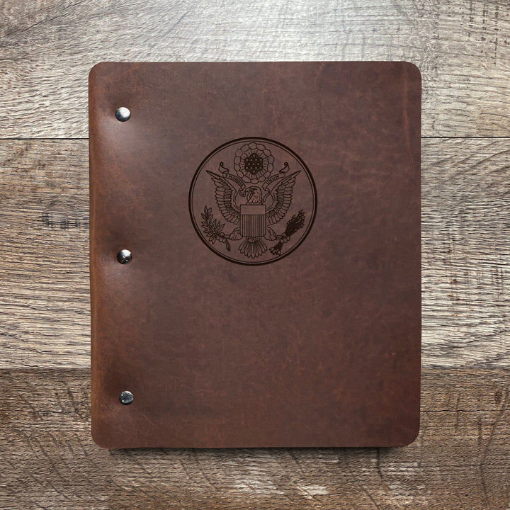 Great Seal - Large - Pre-Engraved - Refillable Leather Binders