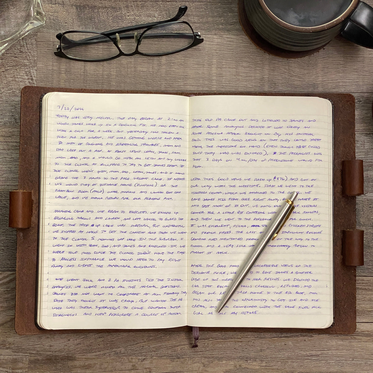 Custom Order Jason - Classic Cut - Refillable Leather Journal - Skull