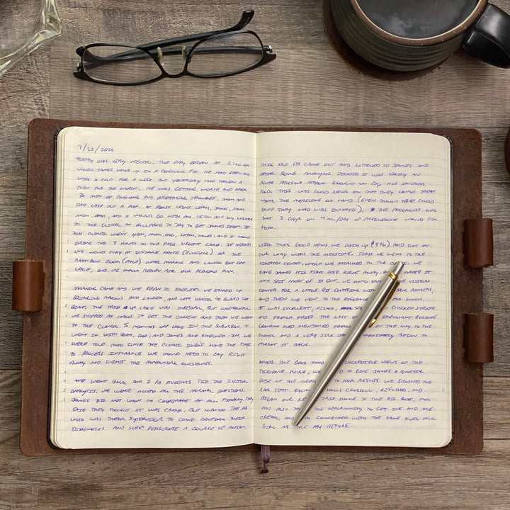 Compass - Pre-Engraved - Refillable Leather Journals