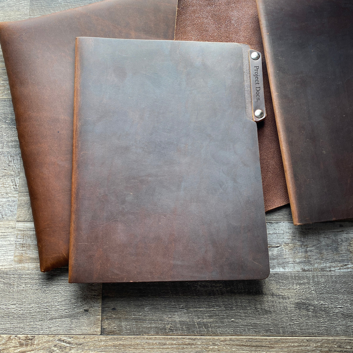 We The People - Engraving Design - Leather File Folder