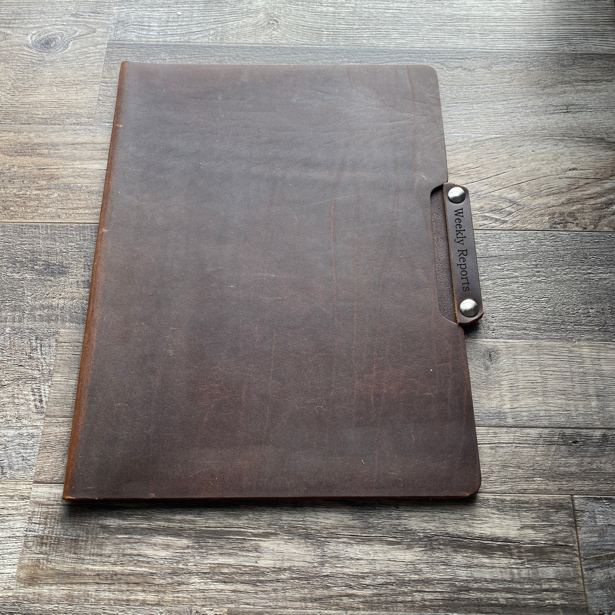 We The People - Engraving Design - Leather File Folder