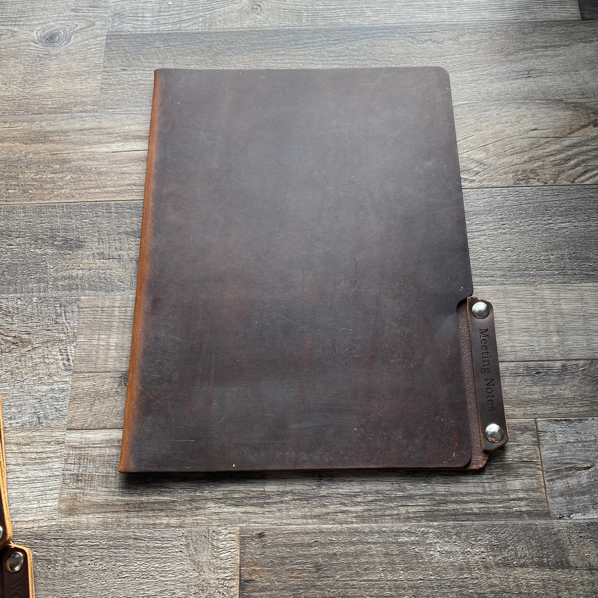 We The People - Engraving Design - Leather File Folder