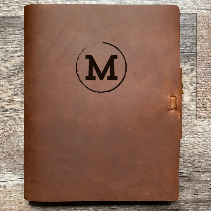 Custom Order Kyle M - Composition Cut - Refillable Leather Journal 20221213