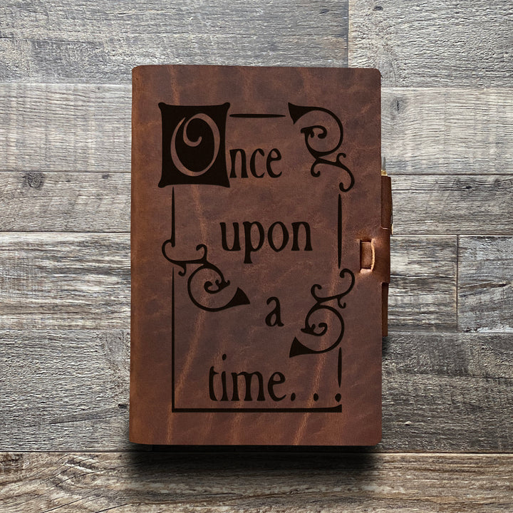 Once Upon a Time - Pre-Engraved - Refillable Leather Journals