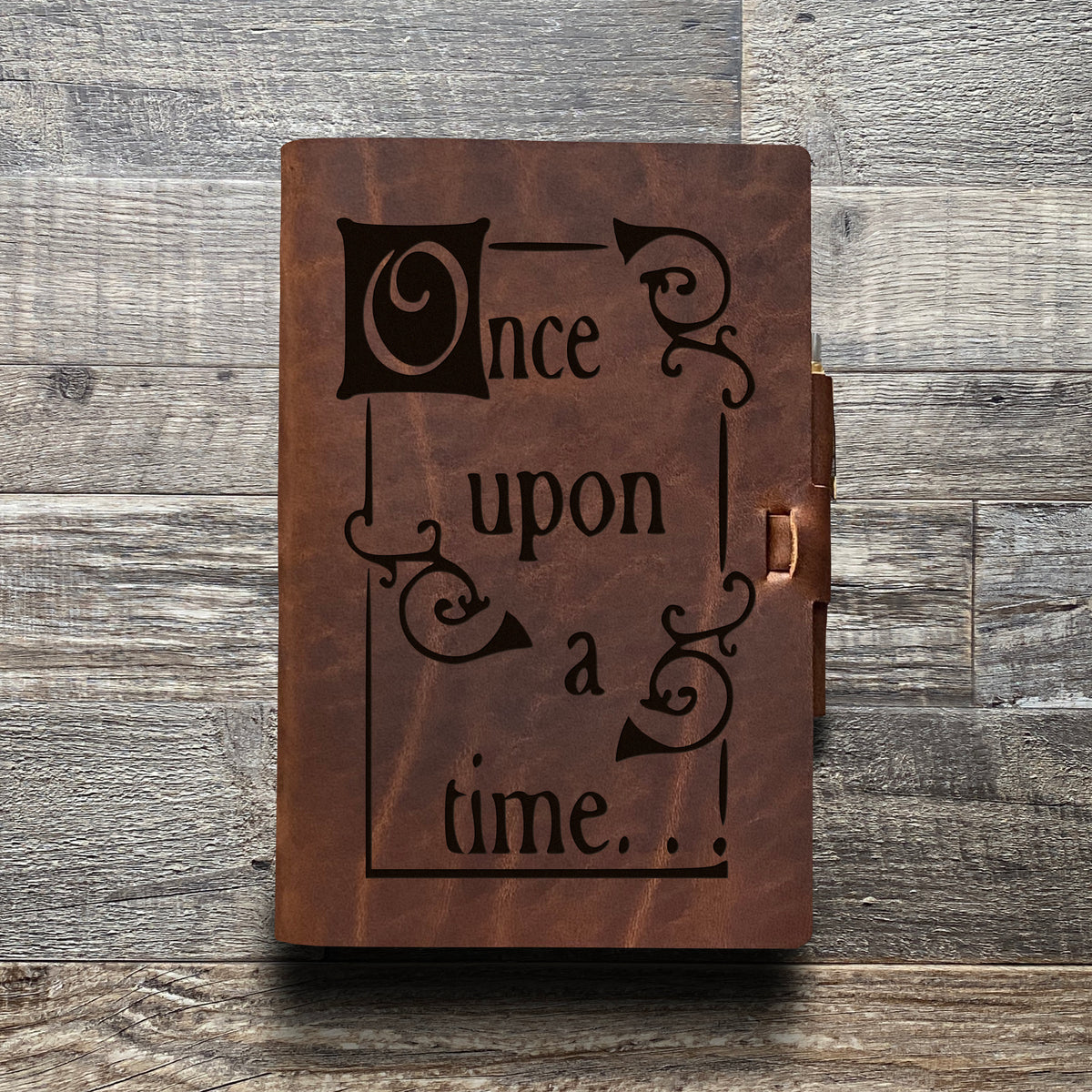Once Upon a Time - Engraving Design - Refillable Leather Journals